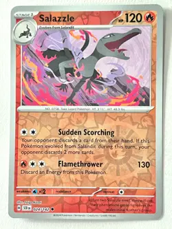 Salazzle 024/142 Reverse Holo Uncommon Stellar Crown Pokemon TCG - Near Mint NM - Image 3