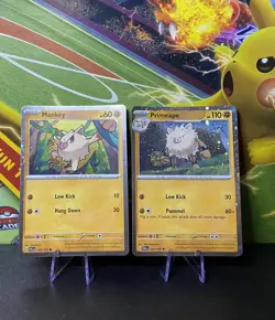 107/193 PRIMEAPE & 106/193 Mankey COSMO HOLO | PALDEA EVOLVED POKEMON TCG - Image 1