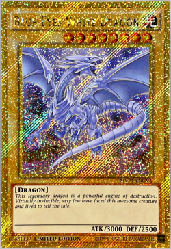 YuGiOh Blue-Eyes White Dragon MVP1-ENGV4 Gold Secret Rare Gold Edition - Image 1