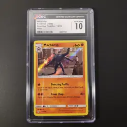 Graded Pokemon Card Detective Pikachu Machamp 13/18 Holo CGC 10 - Image 2