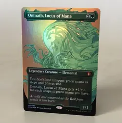 MTG Omnath, Locus of Mana - Borderless Foil - CMM NM - Image 1