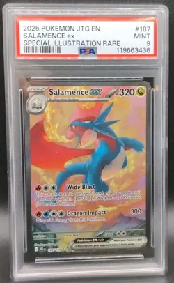Salamence Ex SIR 2025 Pokemon SV Journey Together #187, Gem Mint PSA 9. - Image 1