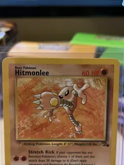 Pokemon TCG Hitmonlee Fossil 22 Regular Unlimited Rare LP/NM - Image 2