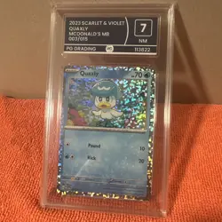 Quaxly 003/015 McDonald's 2023 Pokemon TCG Promo Card PG Graded 7 Near Mint - Image 1