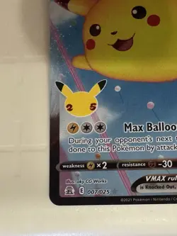 Flying Pikachu VMAX 007/025 Celebrations 25th Anniversary Pokemon Holo Foil NM - Image 5
