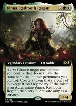 Yenna, Redtooth Regent - Foil Extended Art WOE NM MTG - Image 1