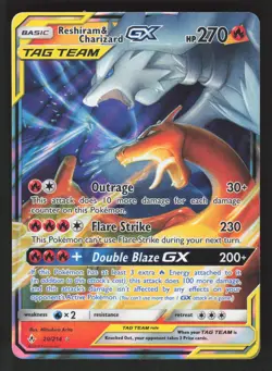 Reshiram & Charizard GX 20/214 Pokemon TCG Unbroken Bonds NM - Image 1