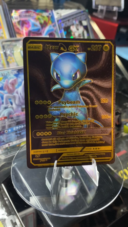 Mew GX Black Foil Fan Art Collector Pokemon Card 18/20 Star Shield *FAN ART* - Image 2