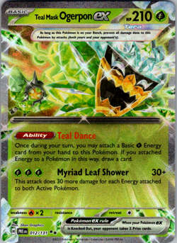 Pokemon TCG Teal Mask Ogerpon ex 012/131 Ultra Rare Prismatic Evolutions NM/M - Image 1