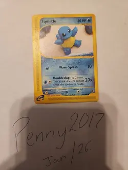 Pokemon Vintage Squirtle (131) 131/165 Expedition Non-Holo - HP / DMG - Image 1