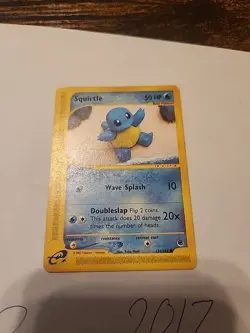 Pokemon Vintage Squirtle (131) 131/165 Expedition Non-Holo - HP / DMG - Image 2