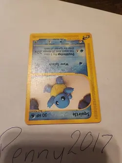 Pokemon Vintage Squirtle (131) 131/165 Expedition Non-Holo - HP / DMG - Image 3