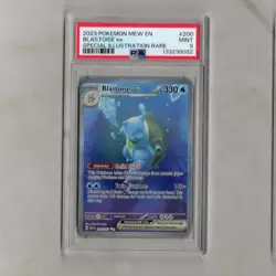 Pokemon TCG Blastoise EX Scarlet & Violet 151 Card 200/165 PSA 9 Mint - NEW Slab - Image 1