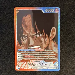 Portgas.D.Ace OP13-002 Leader 6000 Power ONE PIECE Card English - Image 1