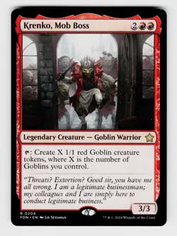 Foundations Krenko, Mob Boss 204 Legendary Creature - Goblin Warrior R - Image 1