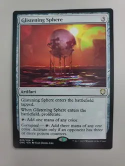MTG Glistening Sphere Commander: Phyrexia: All Will Be One Regular Rare - Image 1