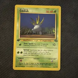 1999 Pokemon #58/64 Oddish 1st Edition Jungle LP - Image 2
