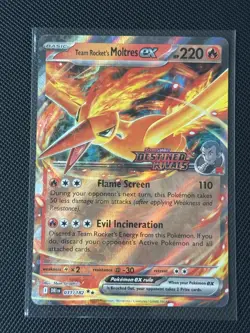 Pokemon: Team Rocket's Moltres ex - 31/182 (Destined Rivals Stamp) - UPC Promo - Image 1