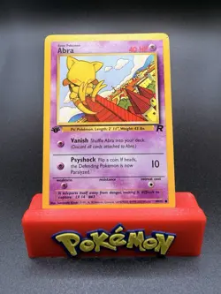 Pokemon TCG Abra 1st Edition Common Team Rocket #49/82 2000 WOTC VTG LP - Image 1