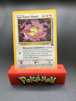 Team Rocket's Meowth 18/53 Wotc Promo Regular MP/HP Pokemon Card - Image 1