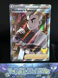 Pokemon Card Professor's Research 024/025 Full Art Celebrations Near Mint - Image 1