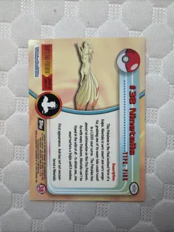 Pokemon Topps #38 Ninetales (Blue Logo) 1999 TV Animation Series 1 - Image 2