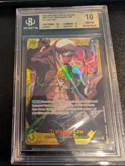 2025 ONE PIECE ROYAL BLOODLINE TRAFALGAR LAW OP10-119 SEC BGS 10 PRISTINE - Image 1