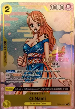 One Piece TCG Nami CS Championship 25-26 *Rare Tournament Promo* O-Nami - Image 1
