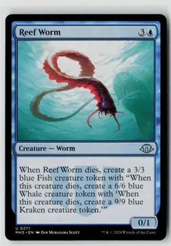 MTG Modern Horizons 3 Reef Worm x4 NM Uncommon - Image 1
