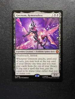 Gwenom, Remorseless 56 MTG Marvel's Spider-Man Mythic Normal NM - Image 1