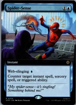 Spider-Sense 254 MTG Marvel's Spider-Man Rare Extended Art NM - Image 1