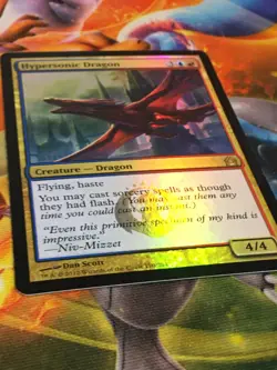 C6719 MTG MAGIC RETURN TO RAVNICA HYPERSONIC DRAGON #170 FOIL MP RARE - Image 2