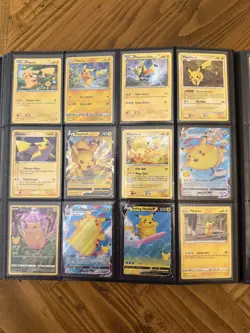 Pokemon TCG Pikachu Bundle 42 card Collection & Binder - no duplicates - Image 1