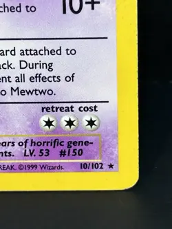 Pokemon TCG Mewtwo Base Set 10/102 Holo Rare 1999 WoTC - LP/MP - Image 5