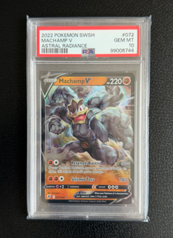 Pokemon 2022 Machamp V 72/189 Astral Radiance Pokemon TCG PSA 10 - GEM MINT - Image 1