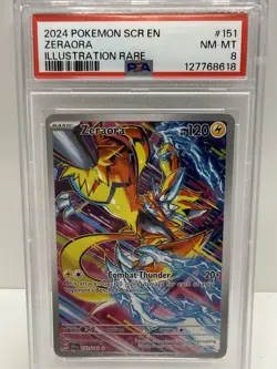 2024 Pokemon Stellar Crown Zeraora Illustration Rare PSA 8 - Image 1