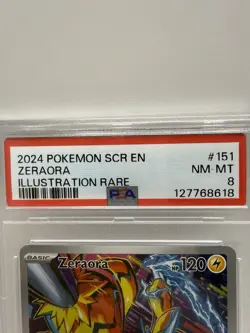 2024 Pokemon Stellar Crown Zeraora Illustration Rare PSA 8 - Image 2