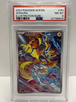2024 Pokemon Stellar Crown Zeraora Illustration Rare PSA 8 - Image 5