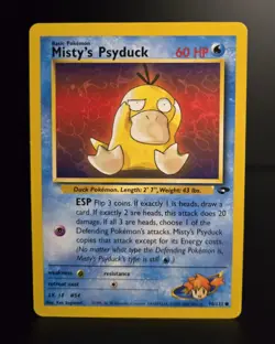 Pokemon TCG - MISTY'S PSYDUCK - 90/132 - UNLIMITED - GYM CHALLENGE (2000) - LP - Image 1