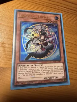 Yu-Gi-Oh JUSH-EN001 Dracotail Lukias Ultra Rare 1st Edition - Image 1