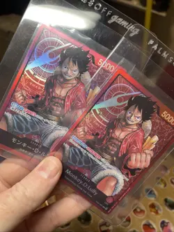 One Piece English Monkey.D.Luffy ST01-001 Leader Foil, Mint English And Japanese - Image 1