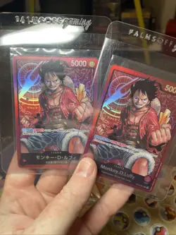 One Piece English Monkey.D.Luffy ST01-001 Leader Foil, Mint English And Japanese - Image 3