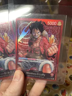 One Piece English Monkey.D.Luffy ST01-001 Leader Foil, Mint English And Japanese - Image 4