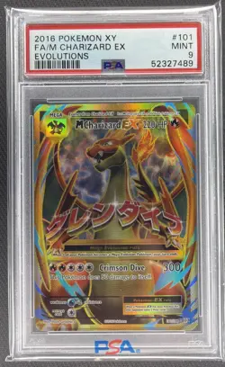 Pokemon M Charizard EX Full Art 101/108 TCG Card 2016 XY Evolutions PSA9 - Image 1
