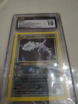 Pokemon Neo Genesis 1st Edition Steelix 15/111 Holo CGC 10 Graded Gem Mint Card - Image 1