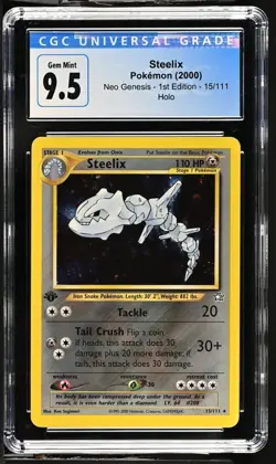 Pokemon Neo Genesis 1st Edition Steelix 15/111 Holo CGC 10 Graded Gem Mint Card - Image 2