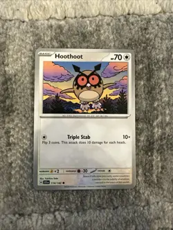 Hoothoot 114/142 Common | Stellar Crown | Pokemon Card - Image 1
