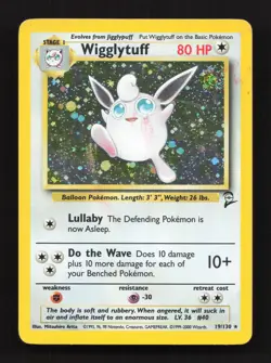 Wigglytuff 19/130 Holo Rare Base Set 2 Heavily Played Pokemon Card - Image 1