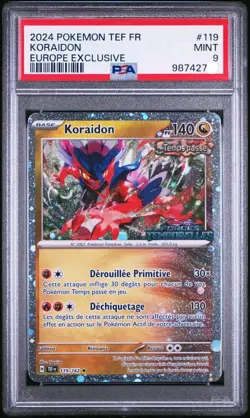 🇫🇷 KORAIDON STAMP HOLO PSA 9 - PROMO EXCLU EU EV 119/162 FR Carte Pokemon 🇫🇷 - Image 2
