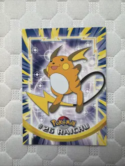 Pokemon Raichu #26 Topps Series 1 TV Animation Blue Label - Image 1
